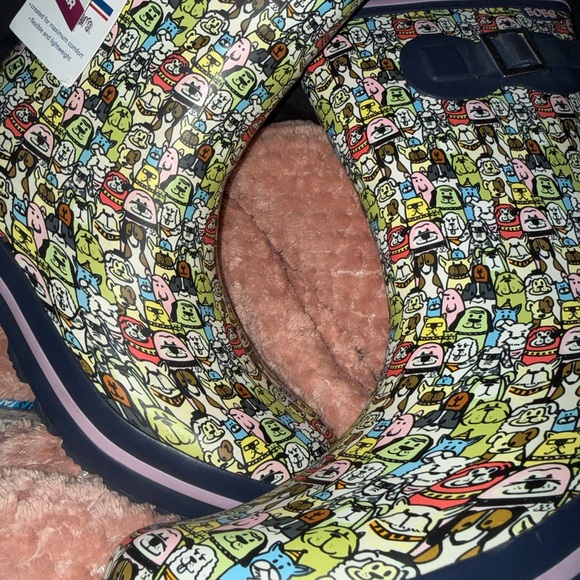 Bobs For Dogs By Skechers Women's Rain Boots Multicolor Puppies Size 7 new - Picture 4 of 4